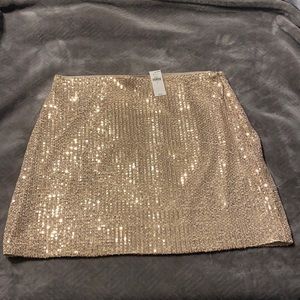 Banana Republic Gold Sequin Skirt